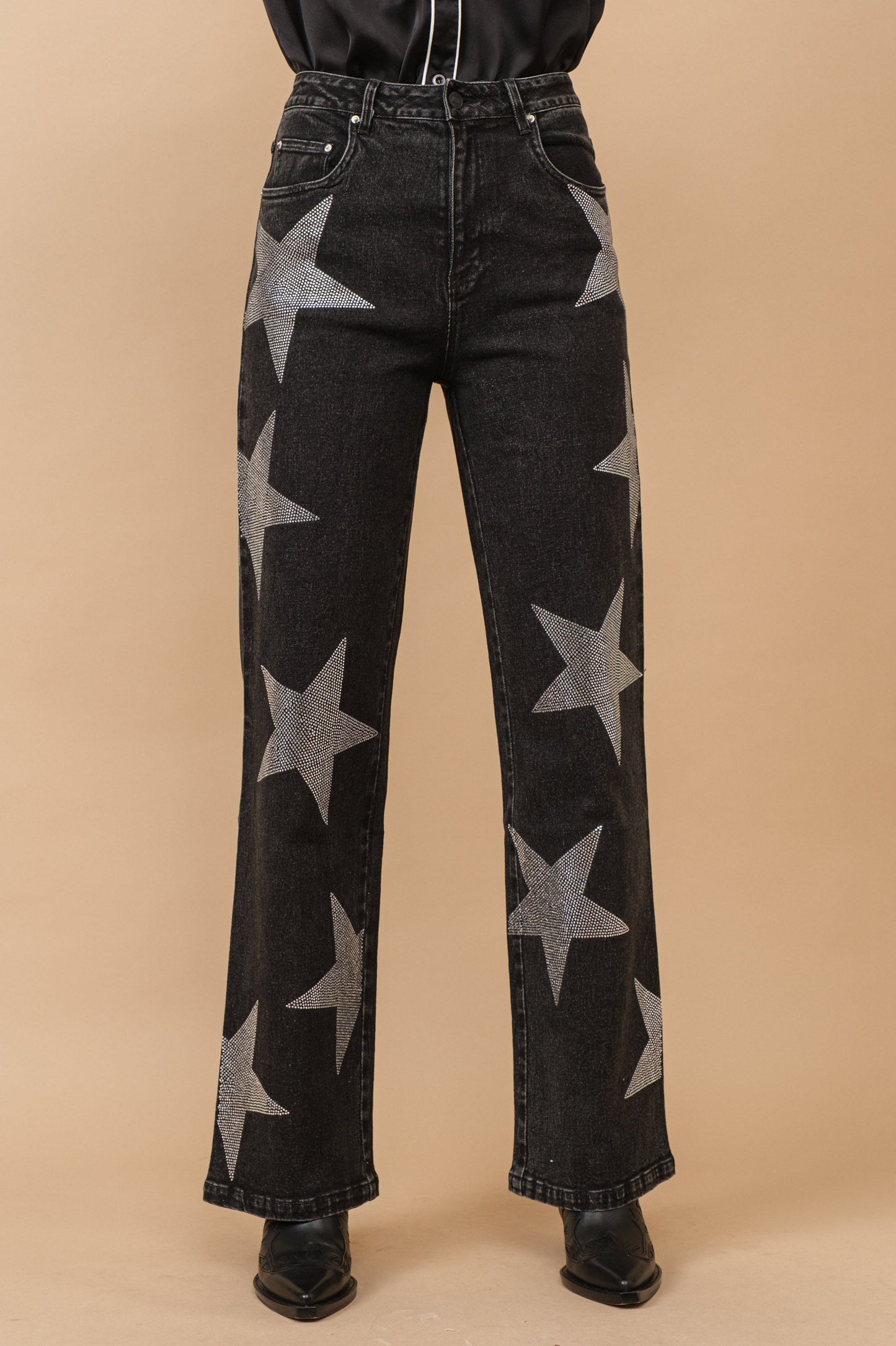 Rhinestone Star Jeans