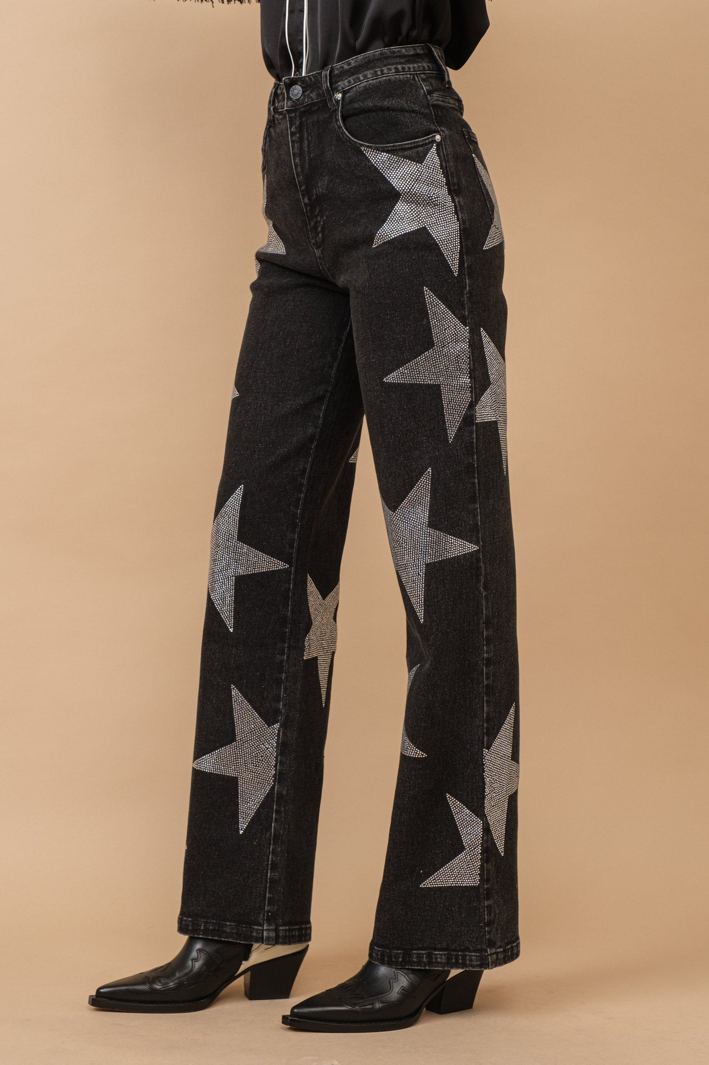 Rhinestone Star Jeans