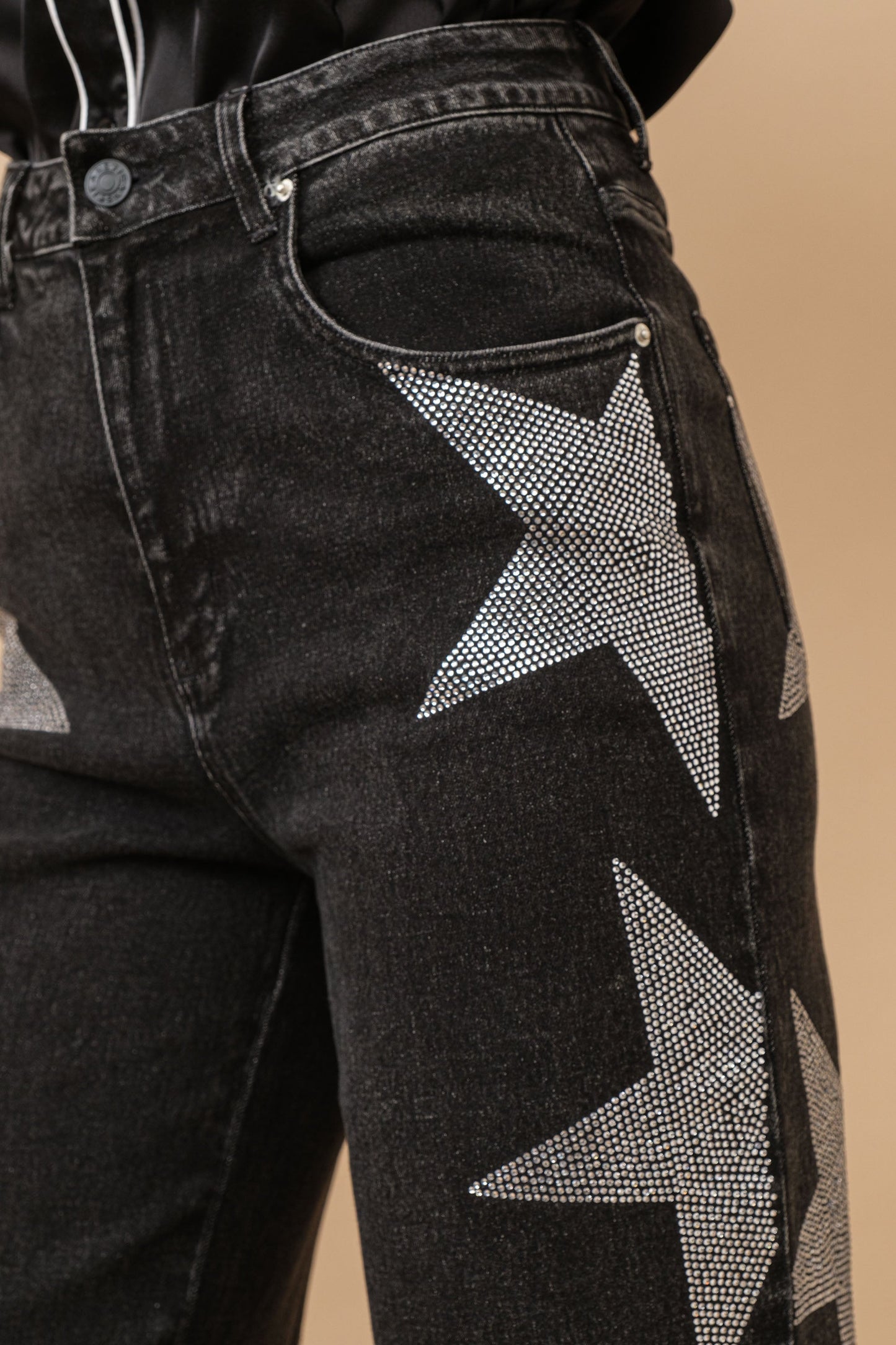 Rhinestone Star Jeans