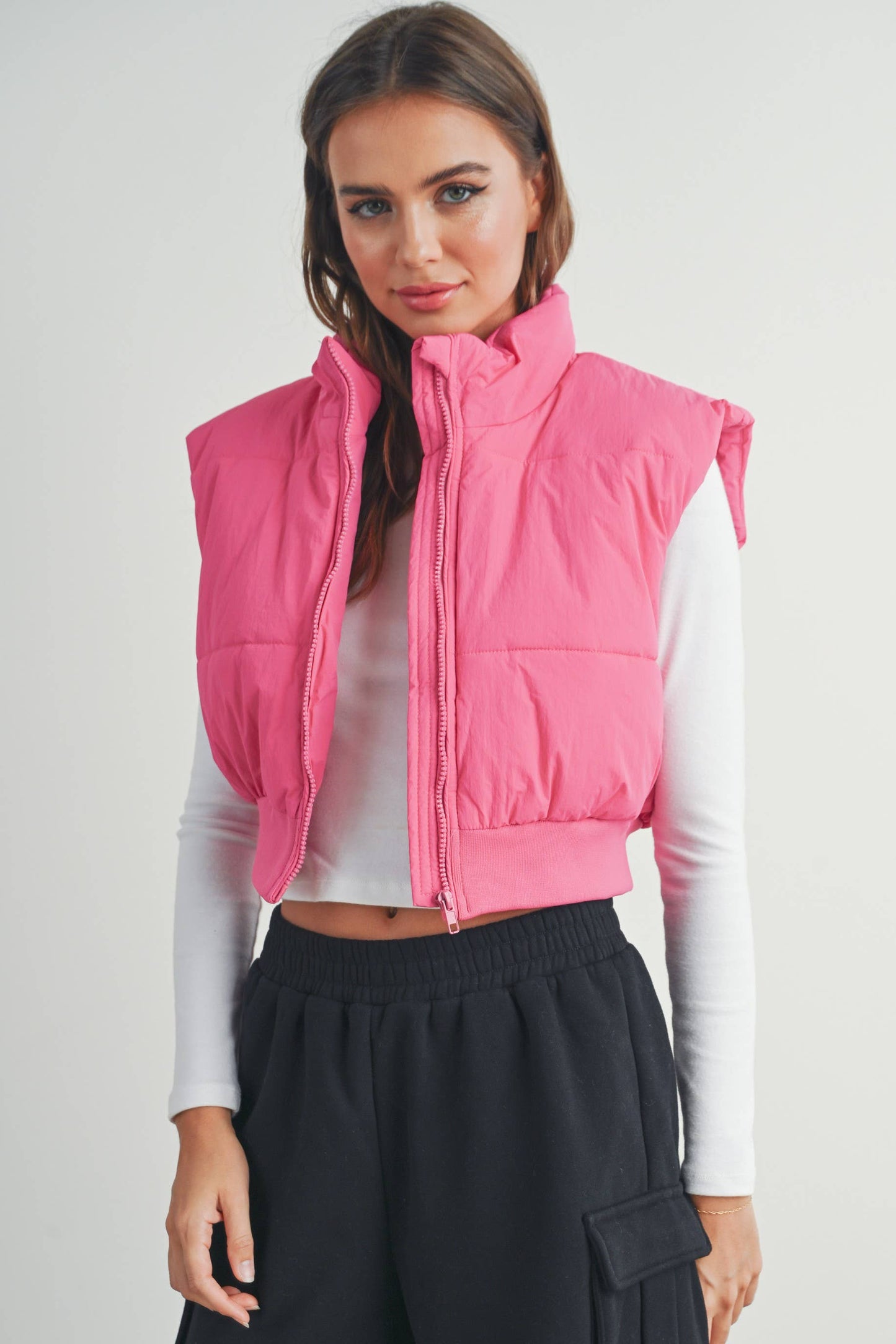 Crop Puffer Vest