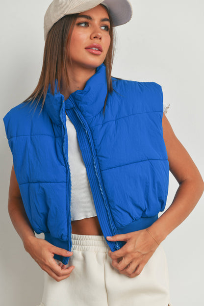 Crop Puffer Vest