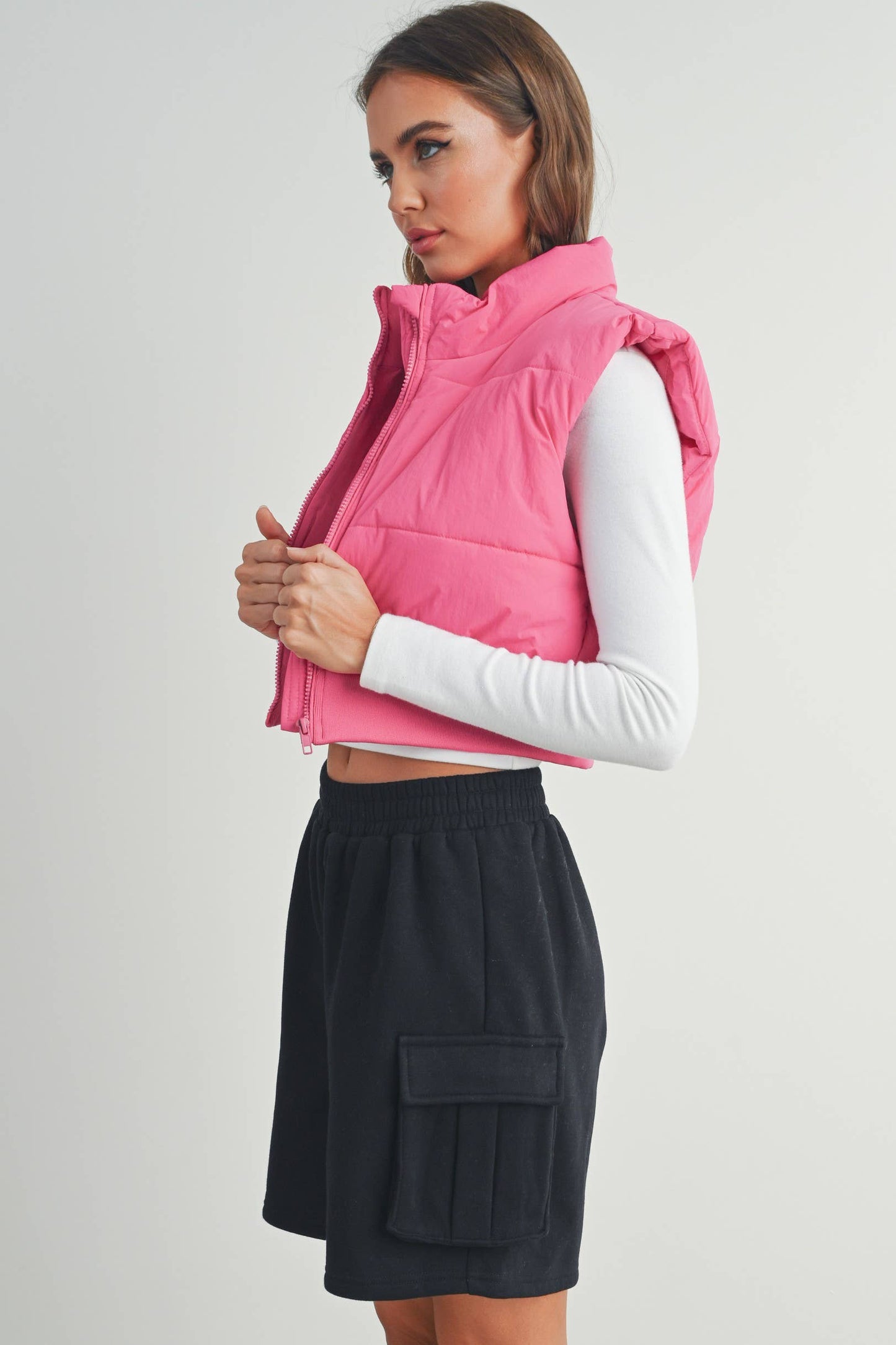 Crop Puffer Vest