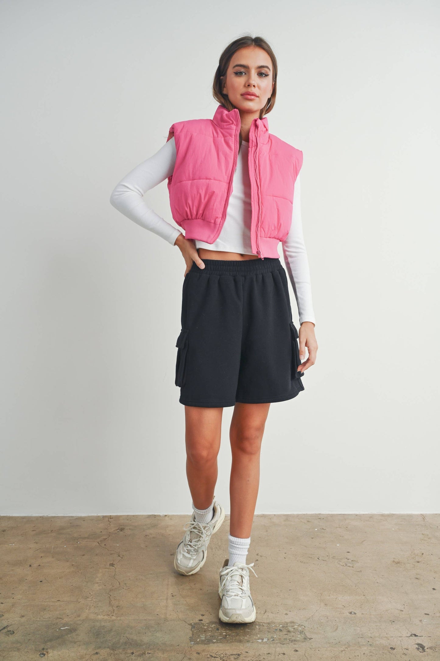 Crop Puffer Vest