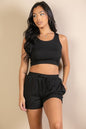 Ribbed Crop Tank Top & Shorts Set (CAPELLA)