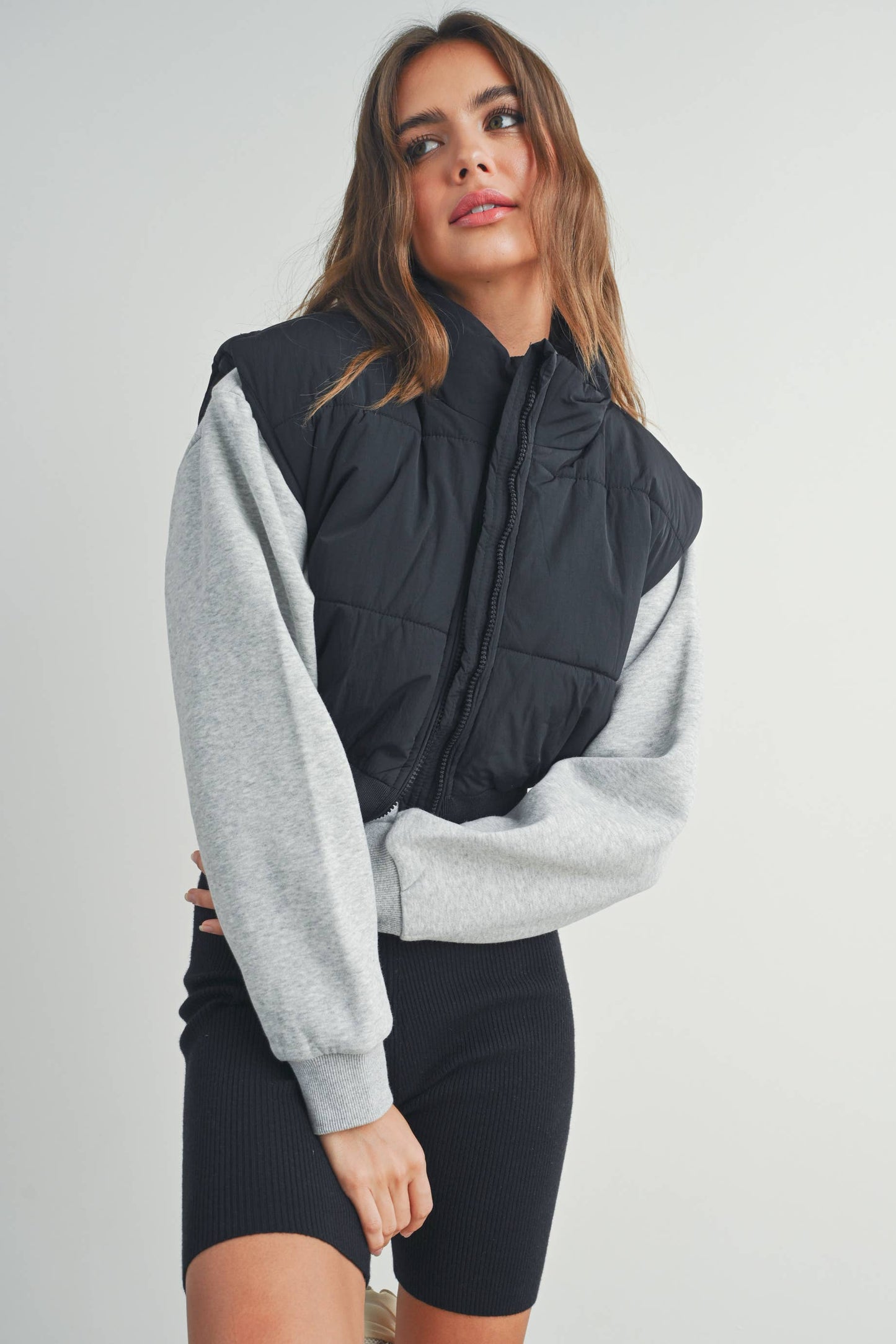 Crop Puffer Vest