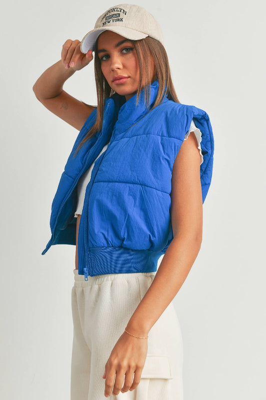 Crop Puffer Vest