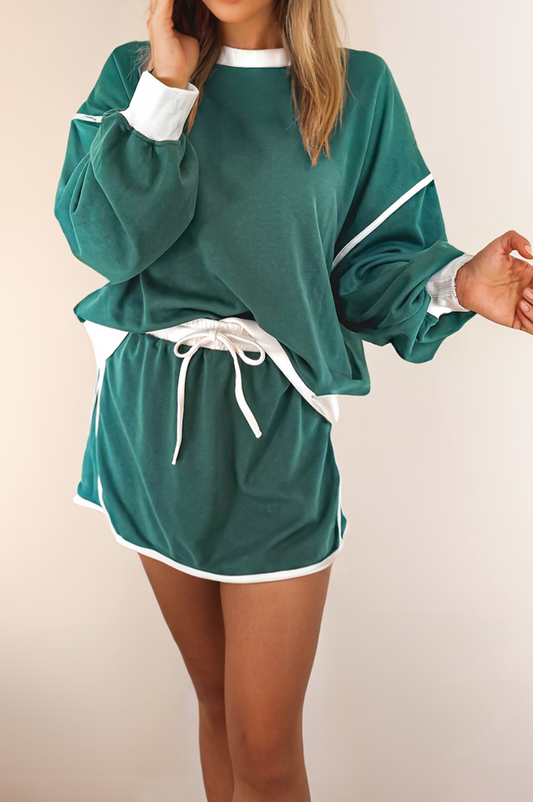 Country Club Skirt Set Pink & Green